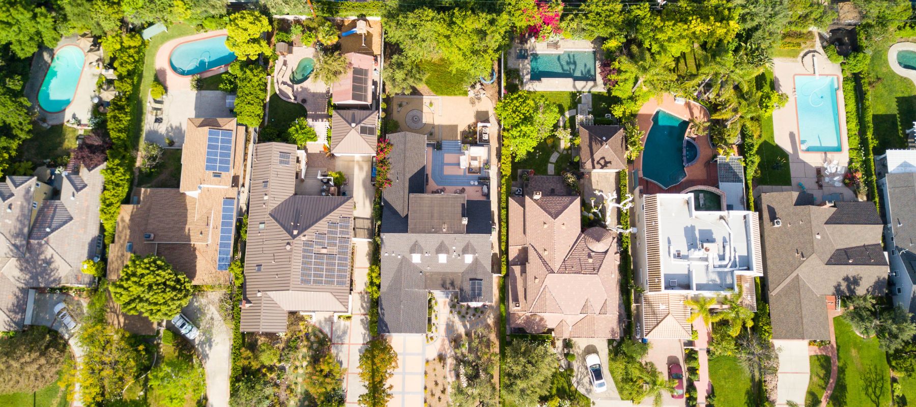 aerial view of neighborhood